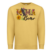 Antique Gold pink mama bear with cute bear Premium Sweatshirt - Artiststas