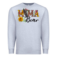 Heather Grey pink mama bear with cute bear Premium Sweatshirt - Artiststas