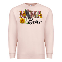 Pale Pink pink mama bear with cute bear Premium Sweatshirt - Artiststas