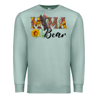 Seafoam pink mama bear with cute bear Premium Sweatshirt - Artiststas