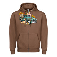 Chestnut western farm truck coop animals farm animals Zipper Hoodie - FaDigitalArtStudio