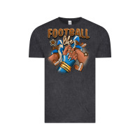Vintage Black Football life afro girl sneakers Vintage Tee - RanaPortraitStore