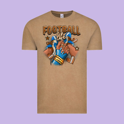 Vintage Tee Football life afro girl sneakers