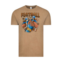 Vintage Coffee Football life afro girl sneakers Vintage Tee - RanaPortraitStore