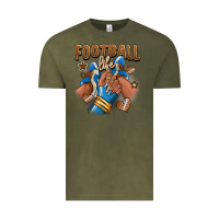 Vintage Olive Football life afro girl sneakers Vintage Tee - RanaPortraitStore