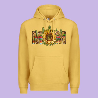Western Mom With Sunflower Premium Hoodie Designed By Nancycooperartshop