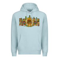 Blue Mist western mom with sunflower Premium Hoodie - NancyCooperArtShop