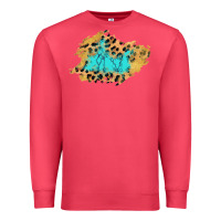 Cardinal glitter leopard turquoise patch Premium Sweatshirt - AdoDesignShop
