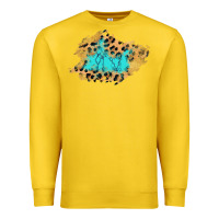 Lemon glitter leopard turquoise patch Premium Sweatshirt - AdoDesignShop