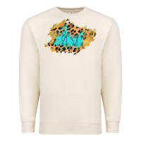 Sandshell glitter leopard turquoise patch Premium Sweatshirt - AdoDesignShop