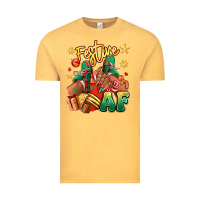 Vintage Mustard Festive af Christmas black girl sneakers Vintage Tee - RanaPortraitStore