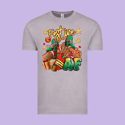 Vintage Tee Festive af Christmas black girl sneakers