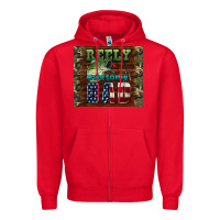 Red reely awesome dad Zipper Hoodie - HRA Design Shop