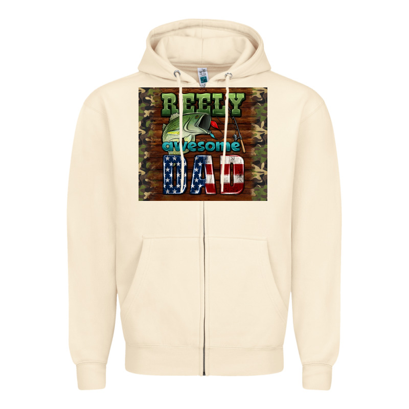 Reely Awesome Dad Zipper Hoodie by HRA Design Shop | Teevron