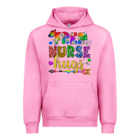 Fuchsia Pink Free Nurse Hugs Pride LGBTQ+ Urban Hoodie - BundleAndBundleShop