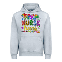 Heather Grey Free Nurse Hugs Pride LGBTQ+ Urban Hoodie - BundleAndBundleShop