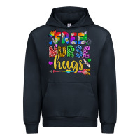 Navy Free Nurse Hugs Pride LGBTQ+ Urban Hoodie - BundleAndBundleShop