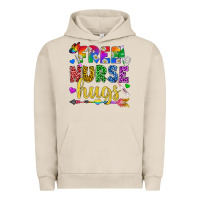 Pigment French Oak Free Nurse Hugs Pride LGBTQ+ Urban Hoodie - BundleAndBundleShop