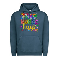 Pigment Midnight Navy Free Nurse Hugs Pride LGBTQ+ Urban Hoodie - BundleAndBundleShop