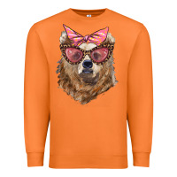 Carrot mama bear with glasses and bandana Premium Sweatshirt - Artiststas
