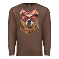 Chestnut mama bear with glasses and bandana Premium Sweatshirt - Artiststas
