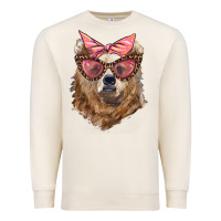 Sandshell mama bear with glasses and bandana Premium Sweatshirt - Artiststas