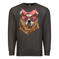 Smoke mama bear with glasses and bandana Premium Sweatshirt - Artiststas