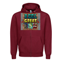Burgundy reel great dad Zipper Hoodie - HRA Design Shop