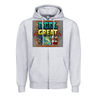 Heather Grey reel great dad Zipper Hoodie - HRA Design Shop