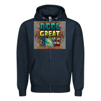 Navy reel great dad Zipper Hoodie - HRA Design Shop