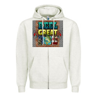 Oatmeal Heather reel great dad Zipper Hoodie - HRA Design Shop