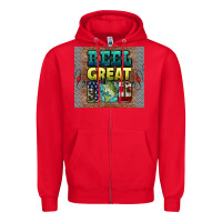 Red reel great dad Zipper Hoodie - HRA Design Shop