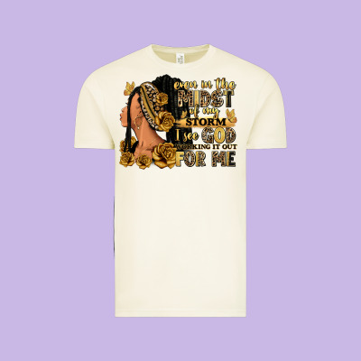 Vintage Tee Even in the midst of my storm afro woman
