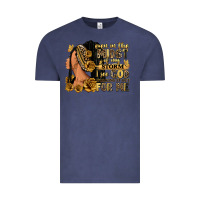 Vintage Denim Even in the midst of my storm afro woman Vintage Tee - RanaPortraitStore