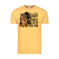 Vintage Mustard Even in the midst of my storm afro woman Vintage Tee - RanaPortraitStore