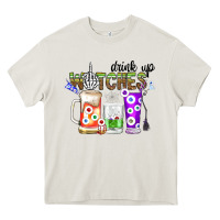Cream Drink Up Witches Heavy Core Tee - CowhideDigitalArt