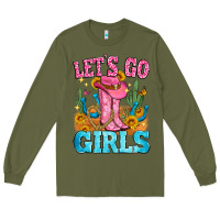 Army Green let's go girls Long Sleeve Tee - Zillion Design Studio