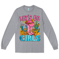 Heather Grey let's go girls Long Sleeve Tee - Zillion Design Studio
