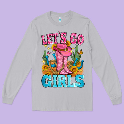 Let's Go Girls Long Sleeve Tee Designed By Zillion Design Studio
