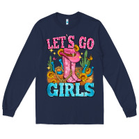 Navy let's go girls Long Sleeve Tee - Zillion Design Studio