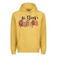 Antique Gold si dios quiere Premium Hoodie - MaliasSmallBusiness