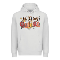 Dove Grey si dios quiere Premium Hoodie - MaliasSmallBusiness