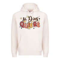 Pale Pink si dios quiere Premium Hoodie - MaliasSmallBusiness