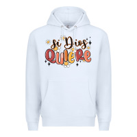 White si dios quiere Premium Hoodie - MaliasSmallBusiness