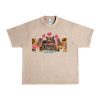 French Oak Mom Bear With Sunflowers Urban Heavy Tee - RanaPortraitStore