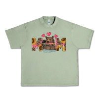 Oil Green Mom Bear With Sunflowers Urban Heavy Tee - RanaPortraitStore