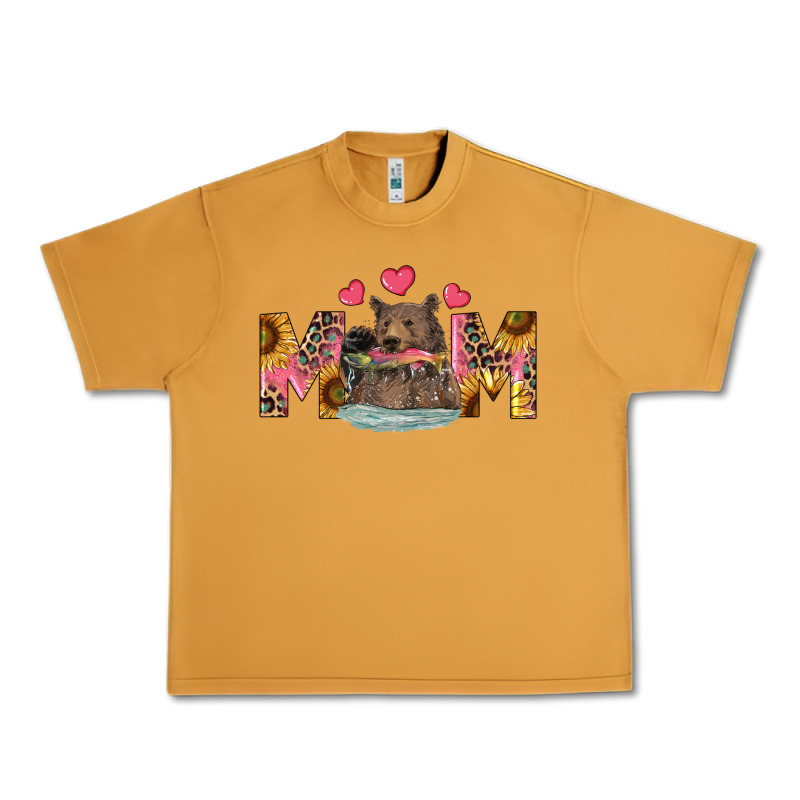 Mom Bear With Sunflowers Urban Heavy Tee by RanaPortraitStore | Teevron