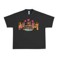 Pigment Black Mom Bear With Sunflowers Urban Heavy Tee - RanaPortraitStore