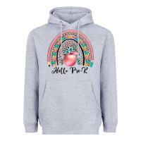 Heather Grey hello pre k Heavyweight Hoodie - JahusDesignShop