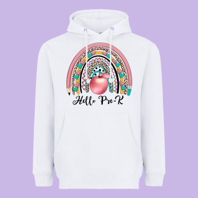 Hello Pre K Heavyweight Hoodie Designed By Jahusdesignshop